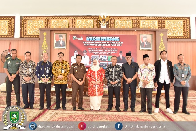 Wakil Ketua DPRD Bengkalis Sofyan menghadiri Musrenbang 2024 tingkat Kabupaten Bengkalis di Wisma Daerah Bengkalis.